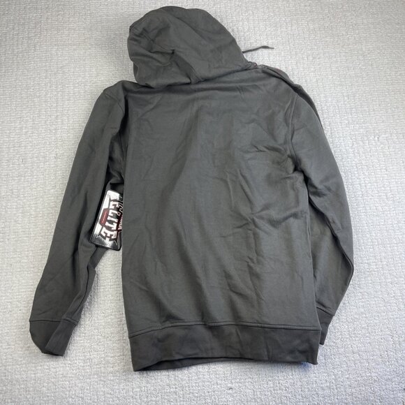 NWT MMA Elite Hoodie Gray Full Zip Up Small Y2K Goth Skull Punk Affliction Style - Picture 15 of 16